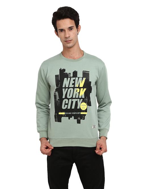 mens front print sweatshirt - 19196336 - Very Small Image - 1