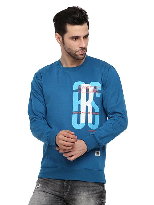 mens placement print sweatshirt - 19196340 - Very Small Image - 1