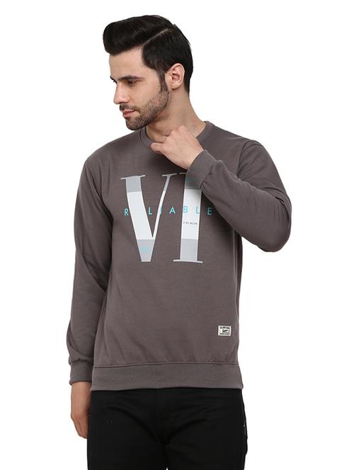 mens front print sweatshirt - 19196347 - Very Small Image - 1