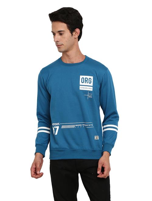 mens front print sweatshirt - 19196352 - Very Small Image - 1