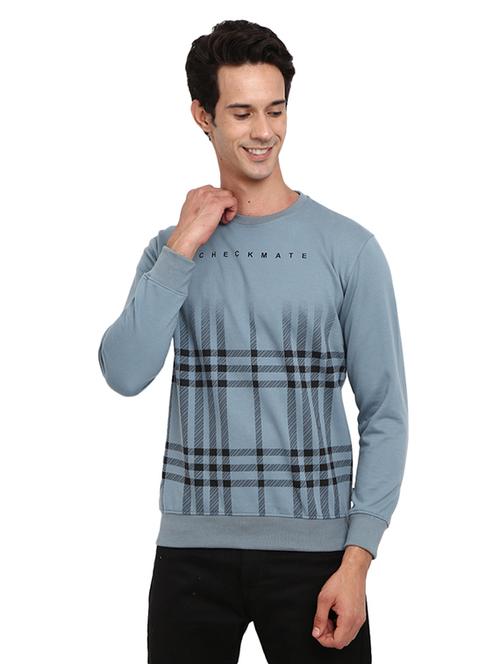 mens front print sweatshirt - 19196399 - Very Small Image - 1