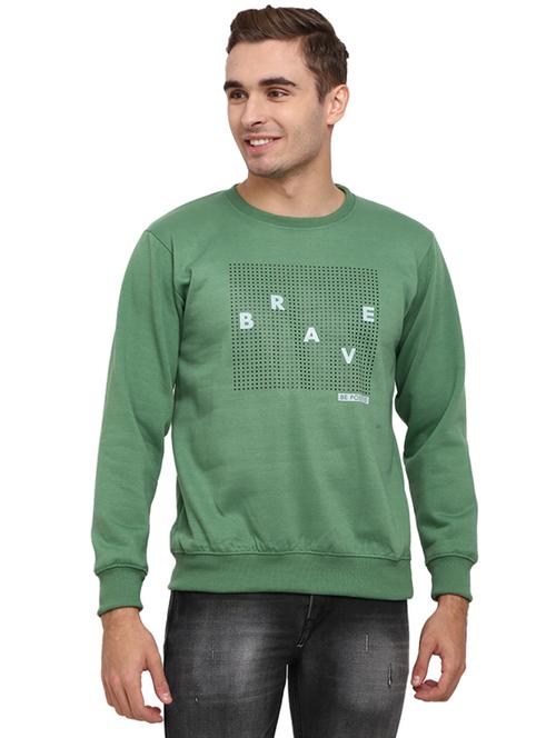 mens front print sweatshirt - 19196514 - Very Small Image - 1