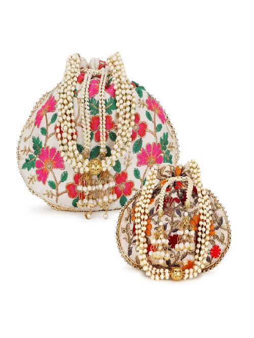 pack of 2 embroidered potlis - 19197103 - Very Small Image - 1