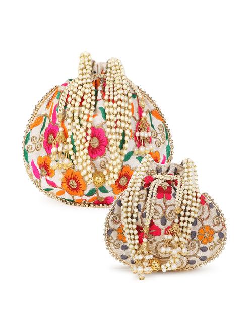 pack of 2 embroidered potlis - 19197104 - Very Small Image - 1