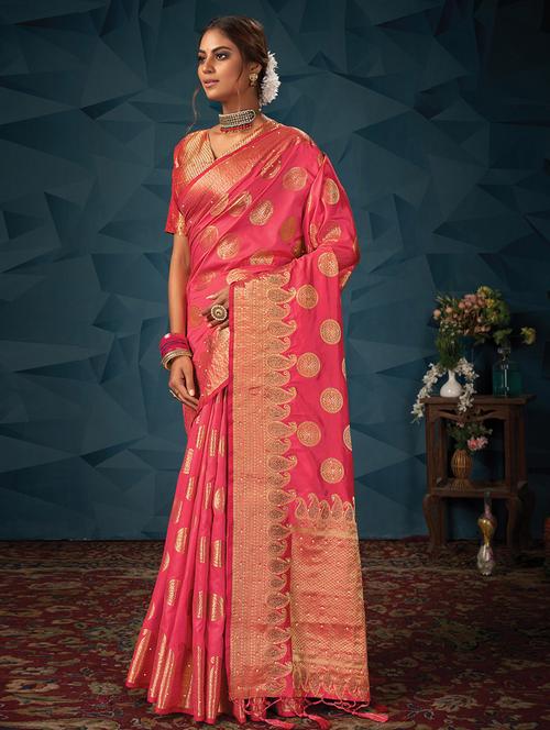 women's self design pink colored saree - 19197167 - Very Small Image - 1