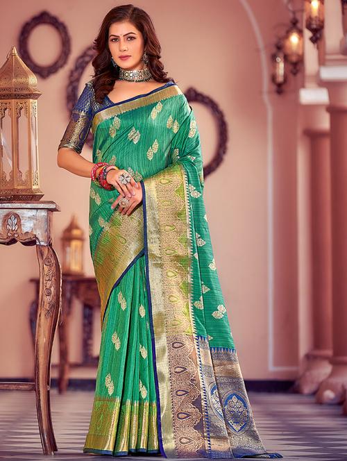 self design woven saree - 19197231 - Very Small Image - 1