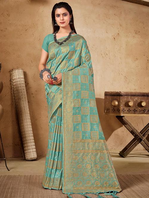 self design woven saree - 19197248 - Very Small Image - 1