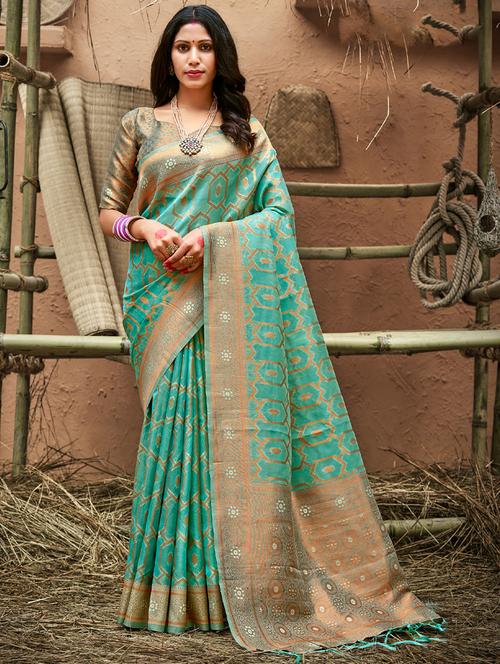 self design woven saree - 19197255 - Very Small Image - 1