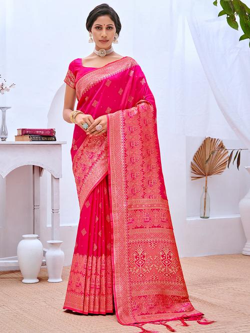 women's banarasi saree - 19197259 - Very Small Image - 1