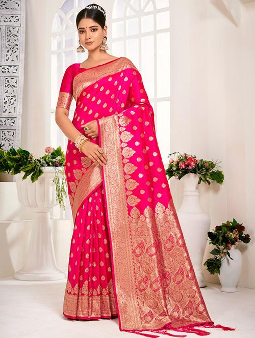 self design woven saree - 19197265 - Very Small Image - 1