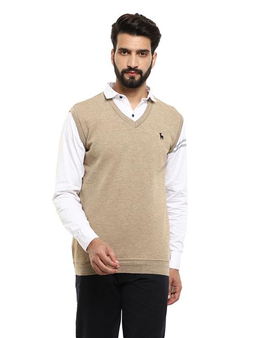 v-neck self design pullover - 19197496 - Very Small Image - 1