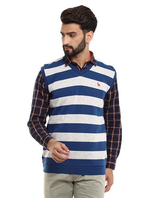 v-neck striped pullover - 19197497 - Very Small Image - 1