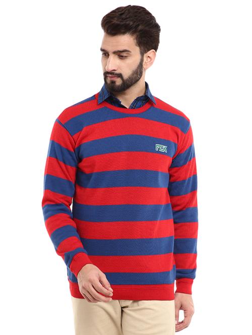 v-neck self design pullover - 19197566 - Very Small Image - 1