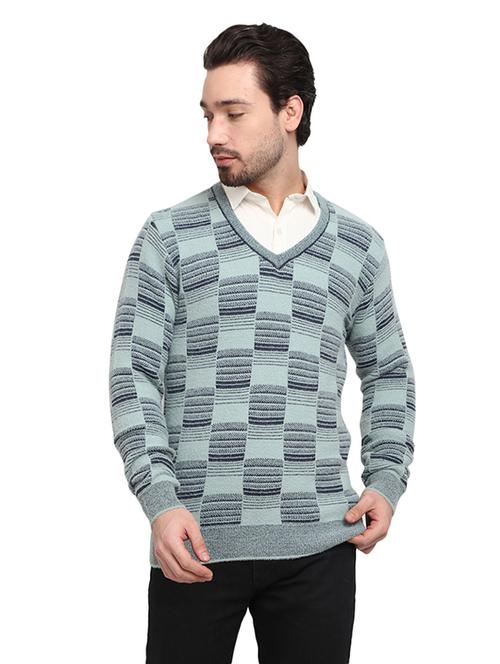 v-neck self design pullover - 19197660 - Very Small Image - 1