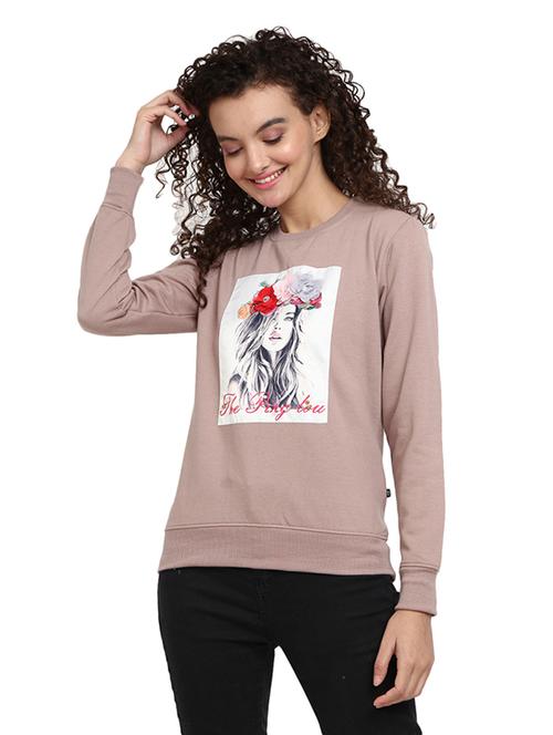 women's front print sweatshirt - 19197864 - Very Small Image - 1