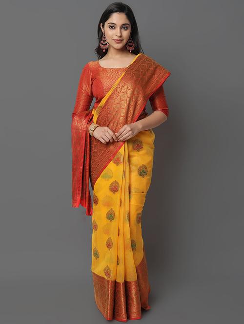 self design kanjivaram saree - 19198051 - Very Small Image - 1