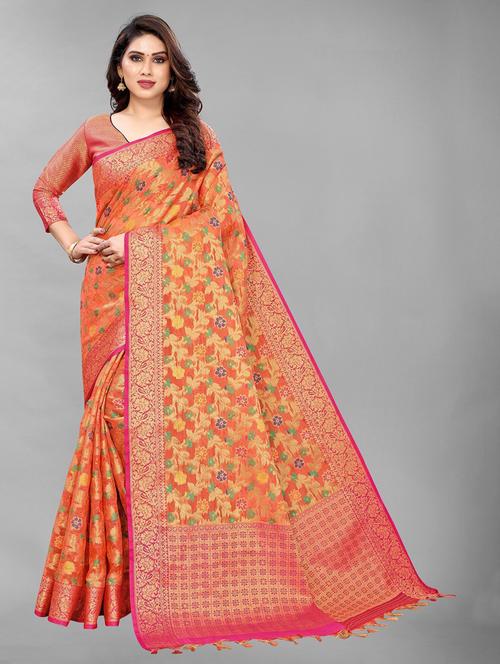self design printed kanjivaram saree - 19198074 - Very Small Image - 1