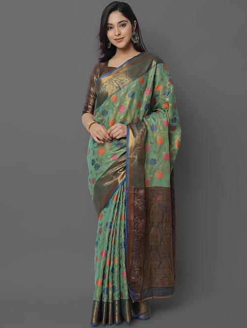 self design printed kanjivaram saree - 19198090 - Very Small Image - 1