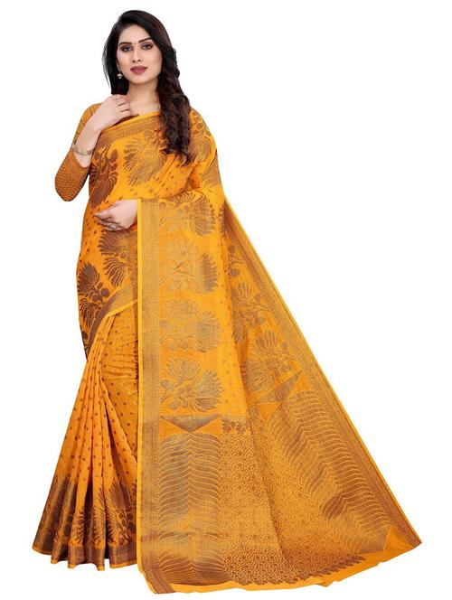 self design woven saree with blouse - 19198185 - Very Small Image - 1