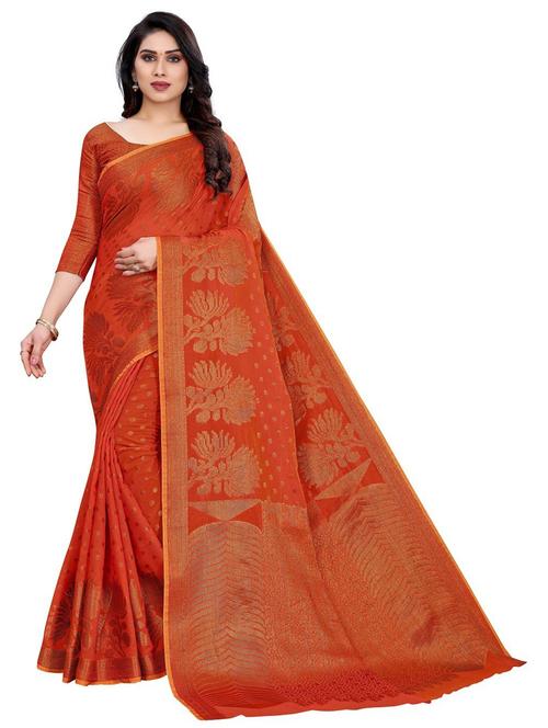 self design woven saree with blouse - 19198186 - Very Small Image - 1