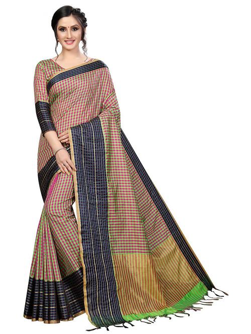 self design woven saree with blouse - 19198194 - Very Small Image - 1