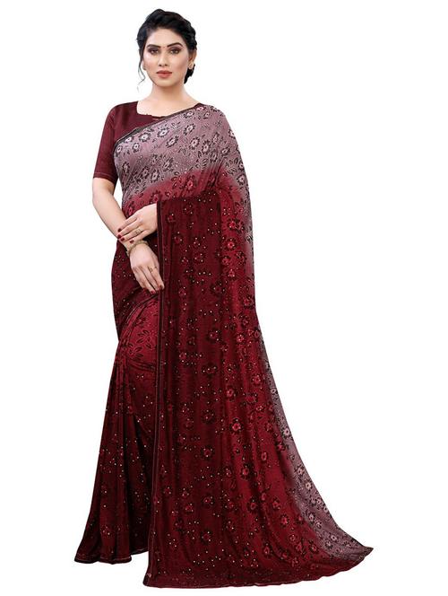 self design printed saree with blouse - 19198224 - Very Small Image - 1