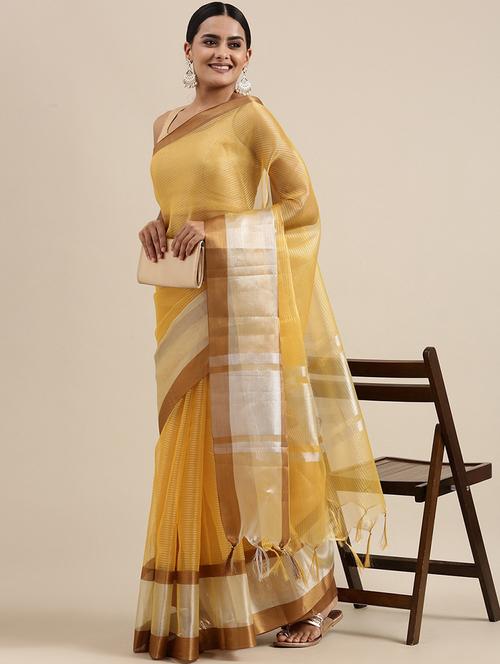 self design woven saree - 19198407 - Very Small Image - 1