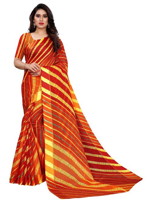 multi colored leheriya saree with blouse - 19198533 - Very Small Image - 1