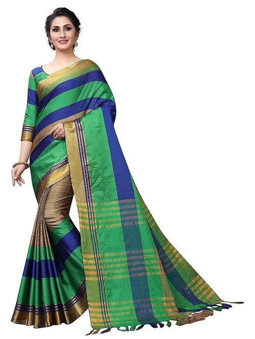 self design woven saree with blouse - 19198566 - Very Small Image - 1