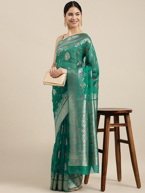 self design woven saree - 19198601 - Very Small Image - 1