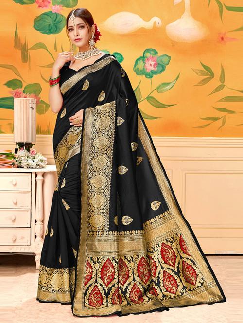 self design woven saree - 19198679 - Very Small Image - 1