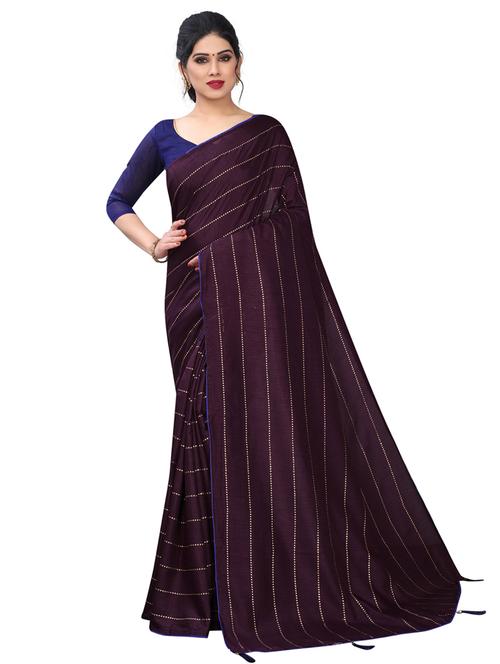 purple striped saree - 19198713 - Very Small Image - 1