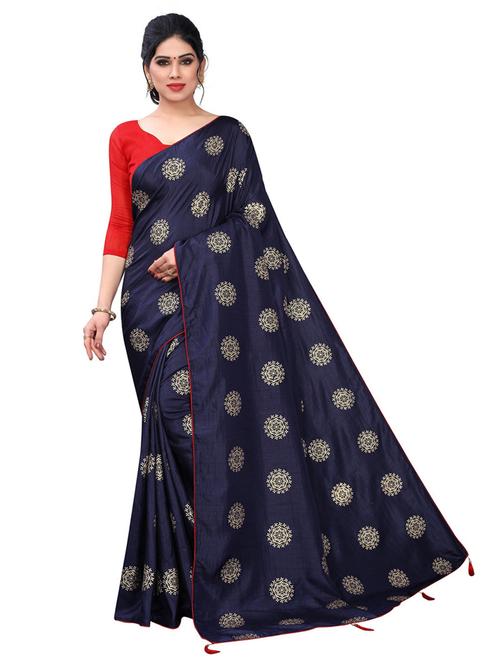 blue printed saree - 19198784 - Very Small Image - 1