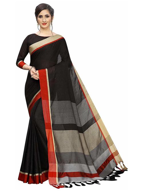 multi colored self design saree with blouse - 19198886 - Very Small Image - 1