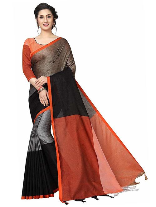 grey self design saree - 19198891 - Very Small Image - 1