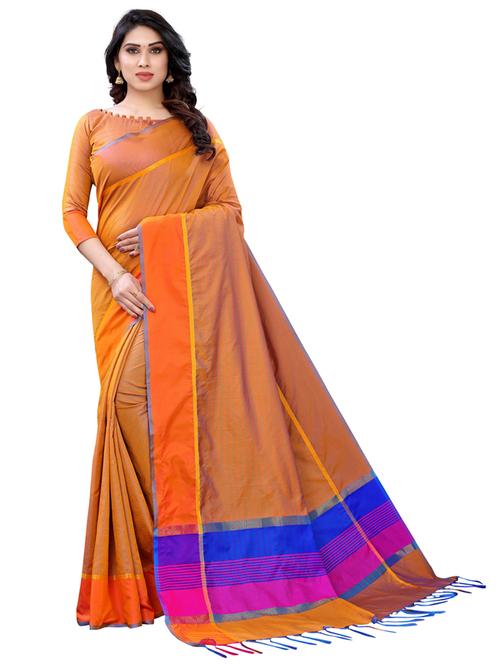 multi colored striped saree with blouse - 19198905 - Very Small Image - 1