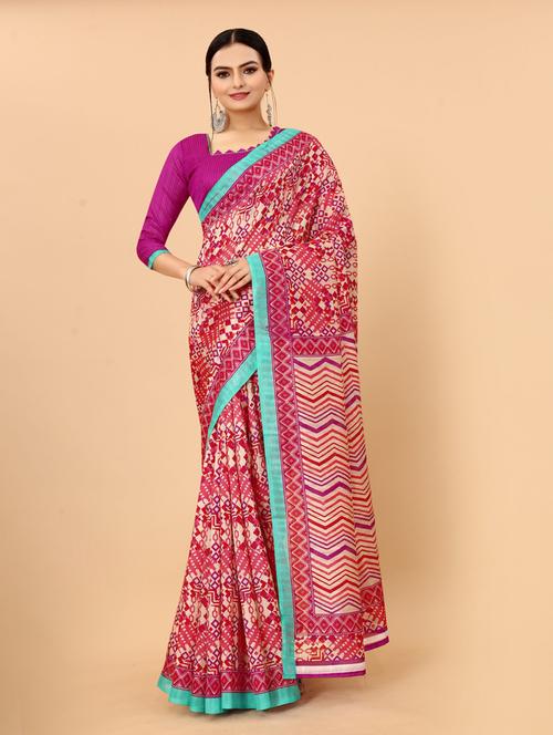 ethnic wear pink colored saree set with blouse - 19199051 - Very Small Image - 1
