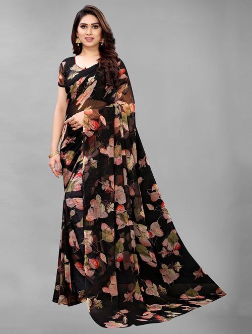 ethnic wear black colored saree set - 19199148 - Very Small Image - 1