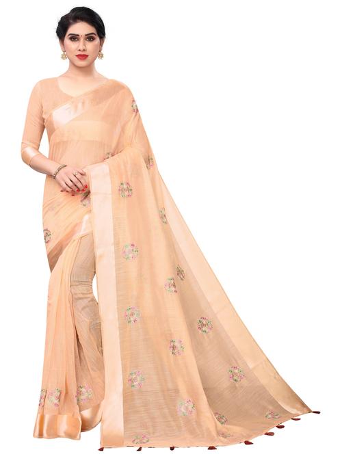 floral printed saree with blouse - 19199320 - Very Small Image - 1