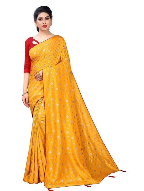 tassel detailed printed saree with blouse - 19199354 - Very Small Image - 1