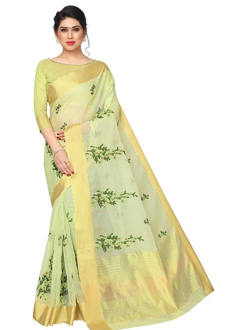 embroidered woven saree - 19199752 - Very Small Image - 1