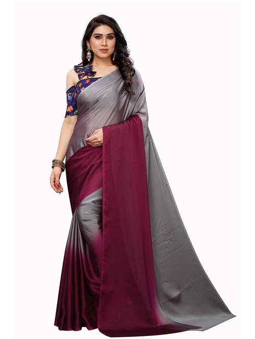 shaded plain saree - 19199793 - Very Small Image - 1
