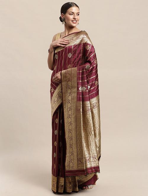 self design kanjivaram saree with blouse - 19199889 - Very Small Image - 1