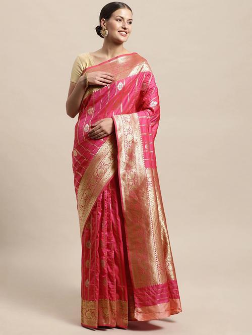 self design kanjivaram saree with blouse - 19199893 - Very Small Image - 1