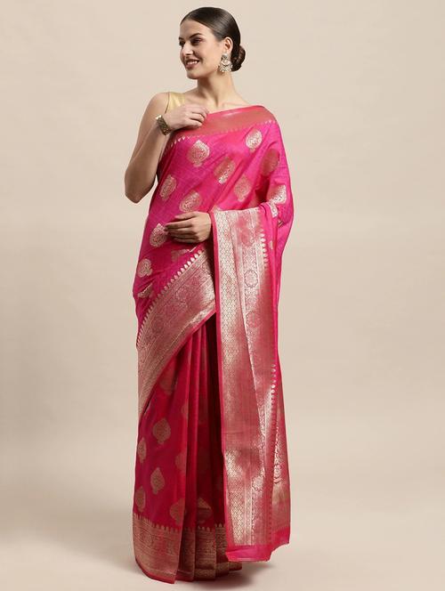 self design kanjivaram saree with blouse - 19199908 - Very Small Image - 1
