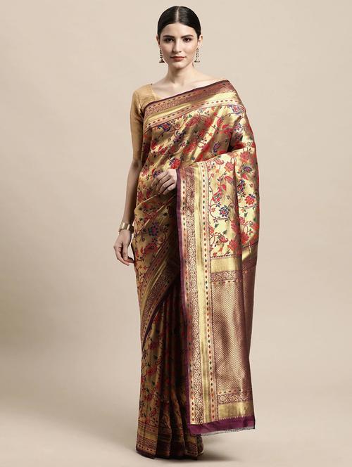 self design kanjivaram saree - 19199946 - Very Small Image - 1