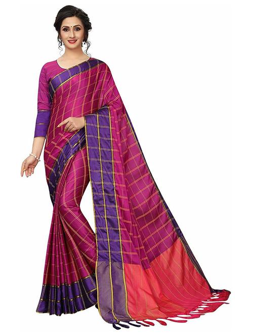 self design woven saree with blouse - 19200040 - Very Small Image - 1