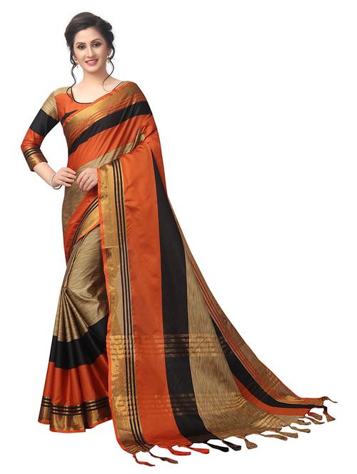 multi colored cotton silk maheshwari saree with blouse - 19200054 - Very Small Image - 1