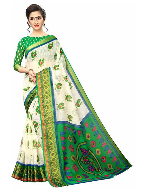 batik printed saree with blouse - 19200075 - Very Small Image - 1