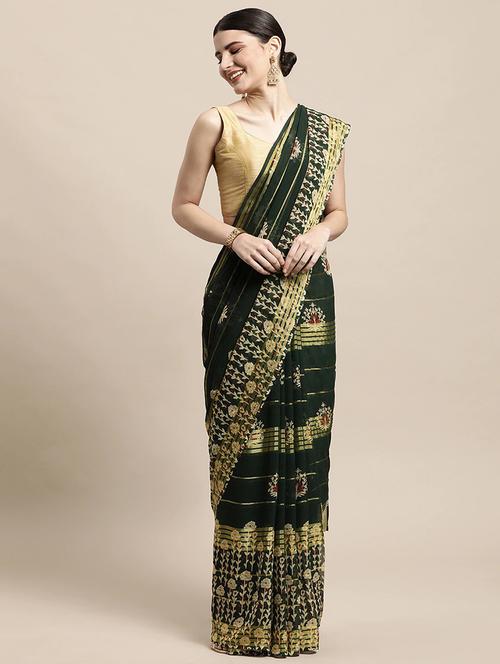 self design woven saree with blouse - 19200398 - Very Small Image - 1